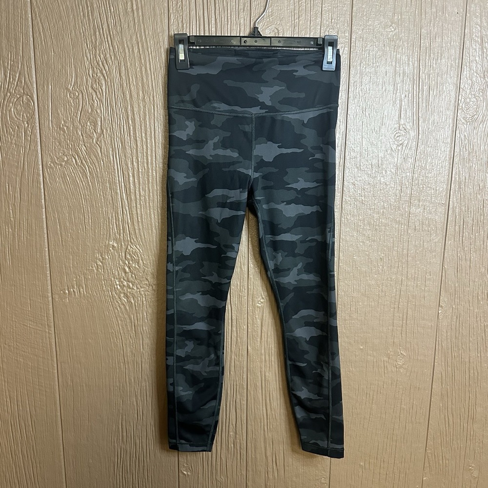 Athleta Ultimate Camo 7/8 Tight Legging Black Gray High Rise Women's Size XS
